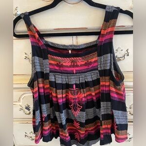 Free People Multicolor Southwest style Knit Tank top Size S